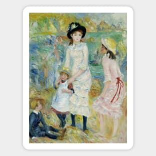 Children on the Seashore, Guernsey by Auguste Renoir Magnet